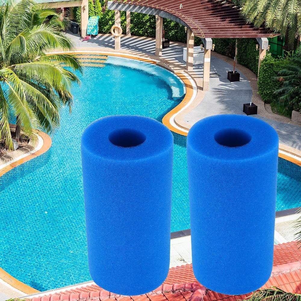 Pool Filter Cartridge , 2 Pack Swimming Pool Filter Foam Cartridge, Reusable — image 1