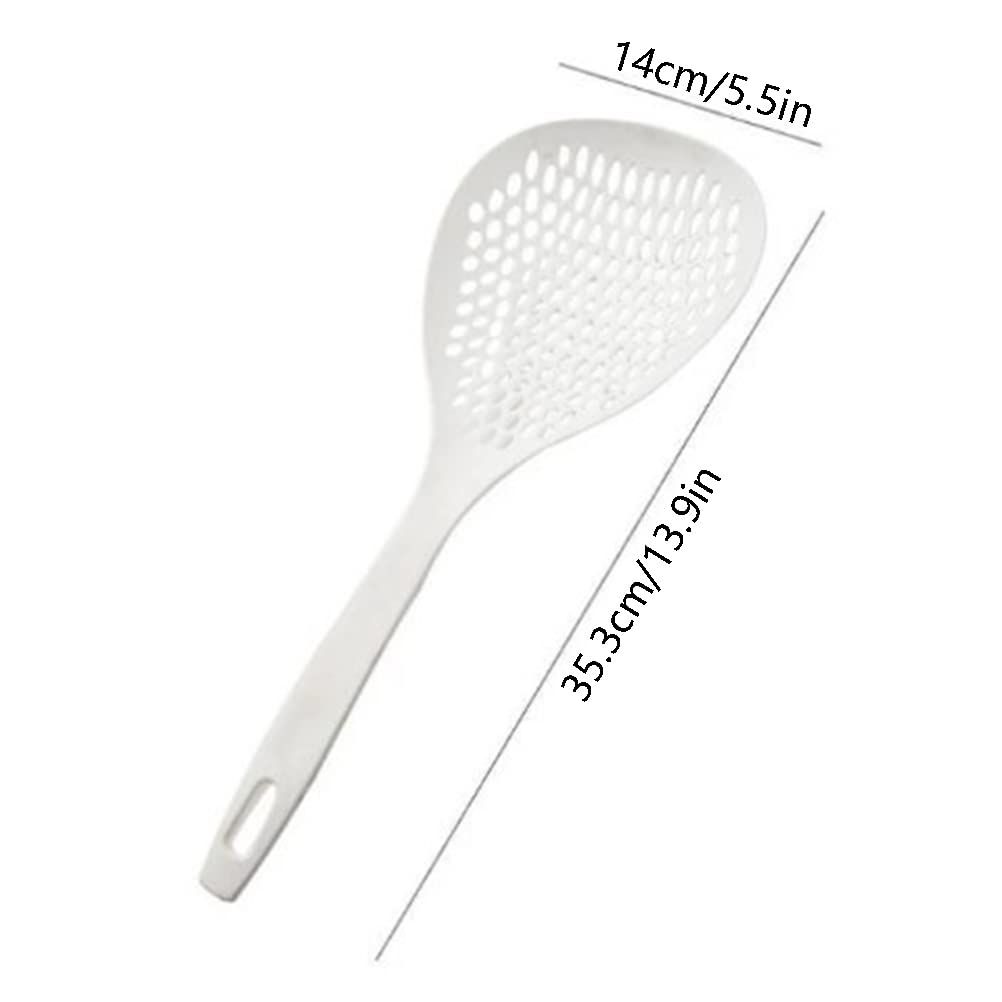 Strainer Scoop Colander Slotted Pasta Spoon Plastic Skimmer Spoon with Handle view 2