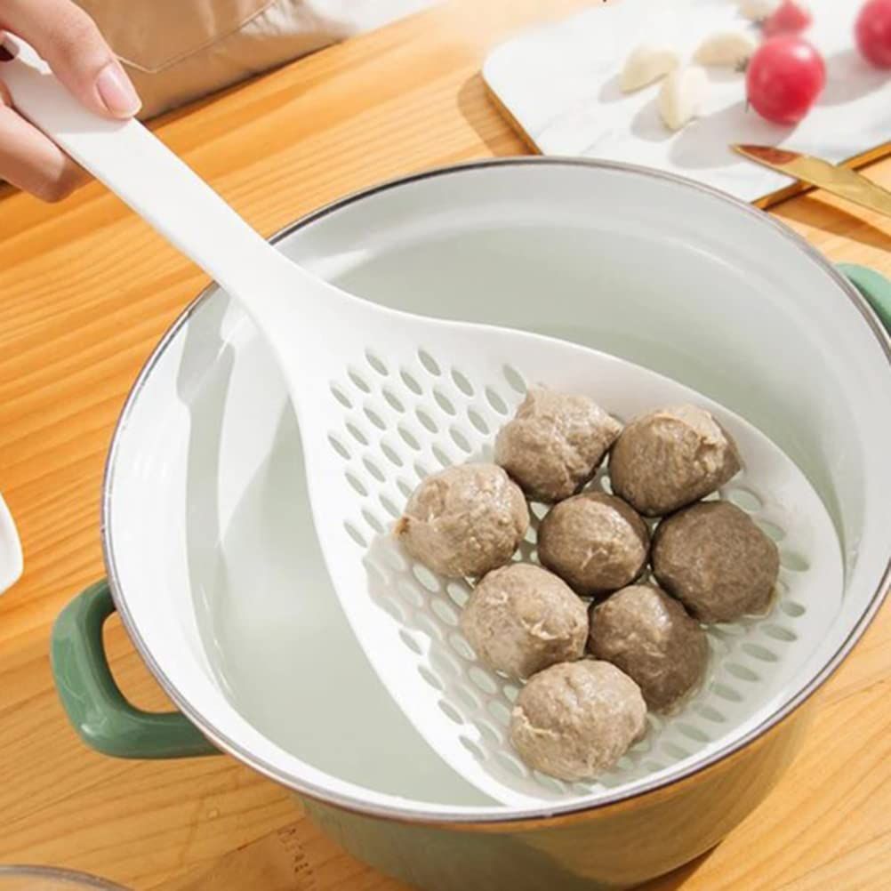 Strainer Scoop Colander Slotted Pasta Spoon Plastic Skimmer Spoon with Handle view 4