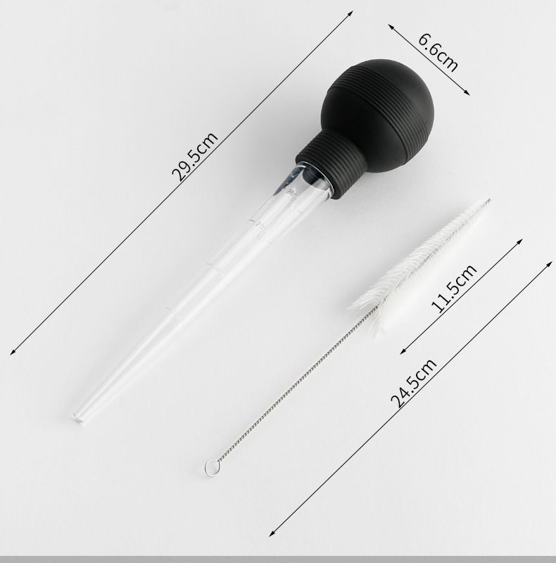 2 pcs Stainless Steel Turkey Baster Food Grade High Temperature Resistant view 3