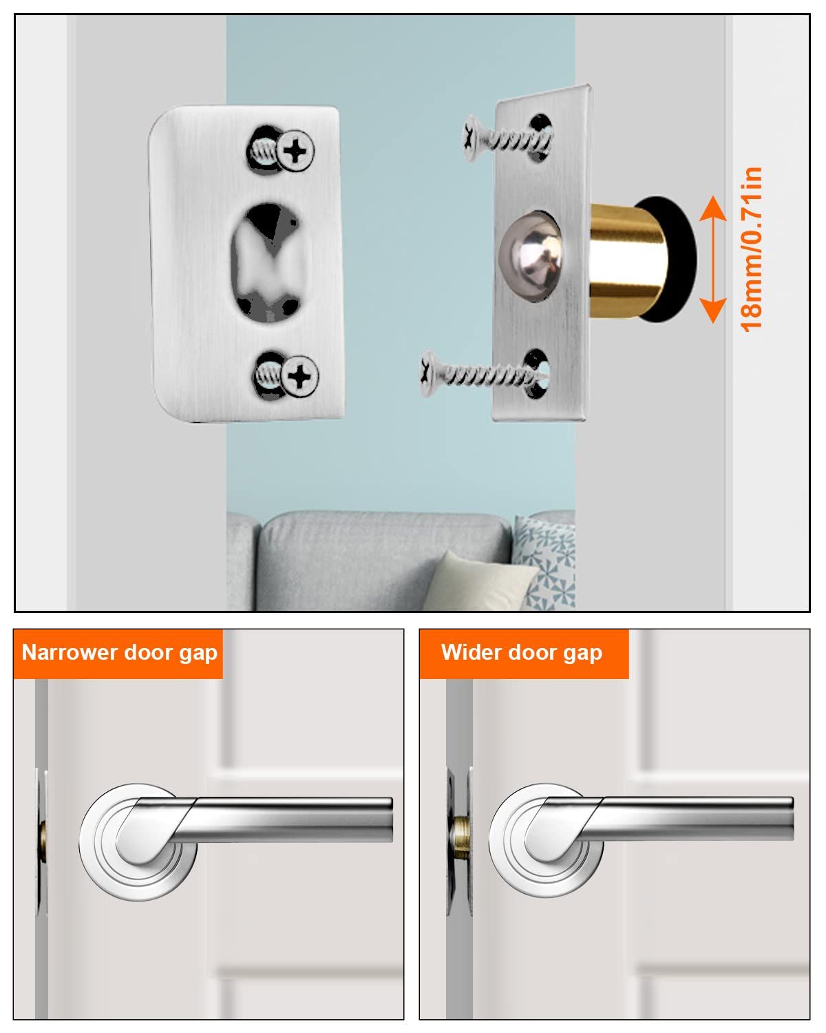 Ball Catch Door Hardware Jiay Door Ball Catch Top of Door French Door Ball view 3
