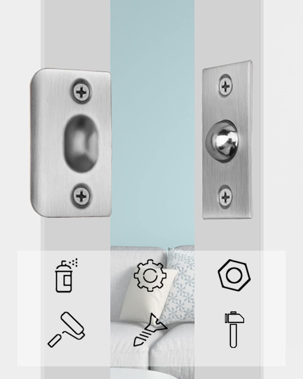 Ball Catch Door Hardware Jiay Door Ball Catch Top of Door French Door Ball view 5