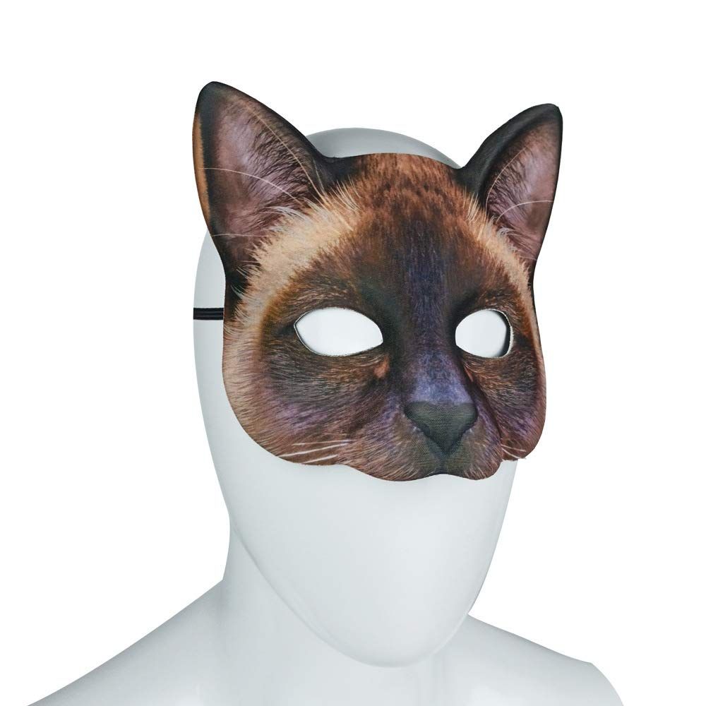 2Pcs Halloween Realistic Cat Masks Animal Cat Mask for Halloween Christmas view 3
