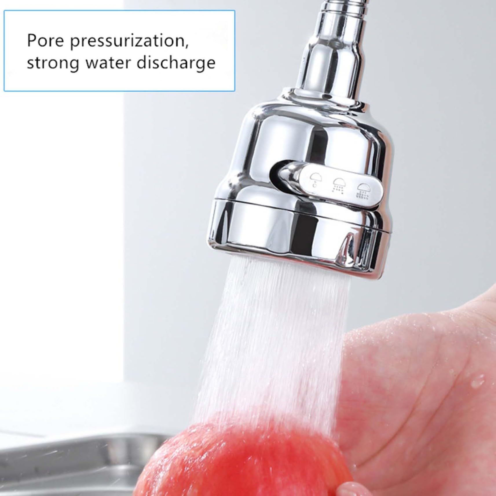 Kitchen Sink Aerator, 360-Degree Swivel Faucet Aerator, Water Saving Faucet view 4