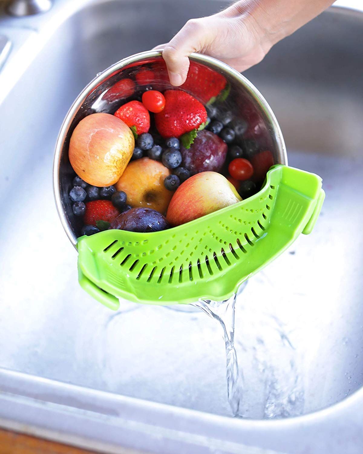 Heat Resistant Silicone Pot Strainer view 3