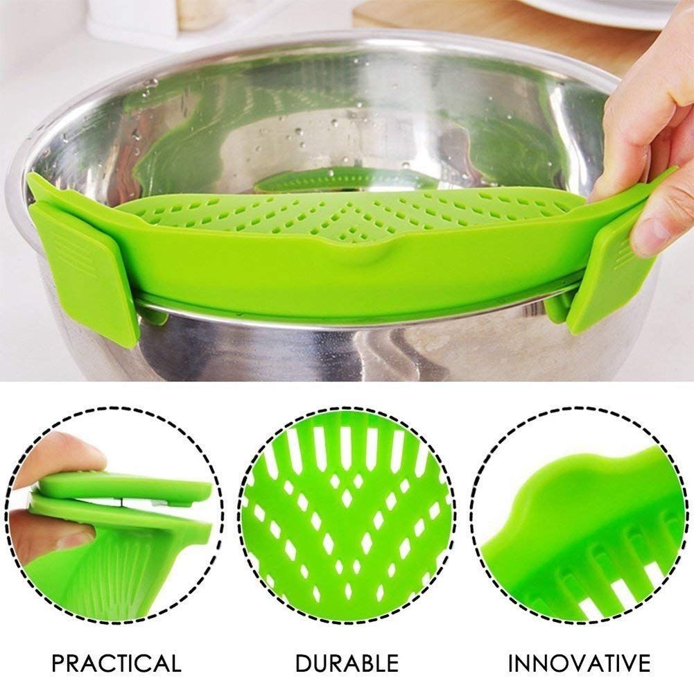 Heat Resistant Silicone Pot Strainer view 4