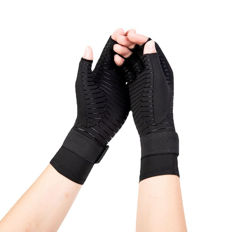 1 pairs Copper Arthritis Compression Gloves for Women Men view 4