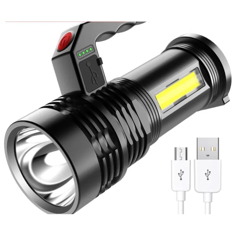 LED Flashlight High Lumens - USB Rechargeable Flashlight for Camping