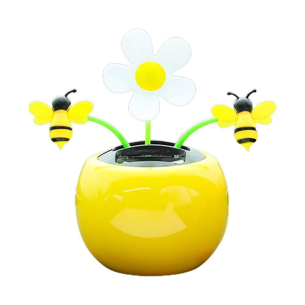 Apple Blossom Solar Dancing Flower Sunflower Toys，Car Swinging Dancing Toy Car — image 1