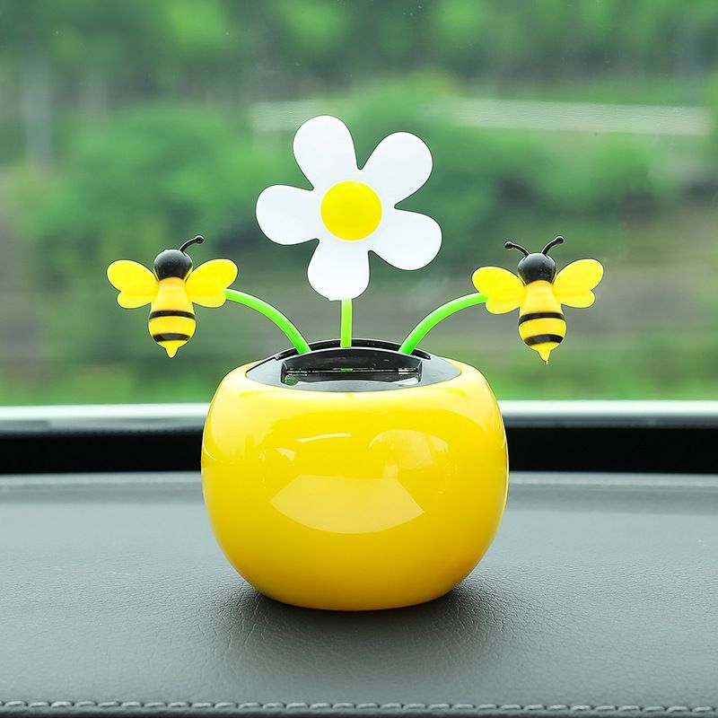 Apple Blossom Solar Dancing Flower Sunflower Toys，Car Swinging Dancing Toy Car view 3