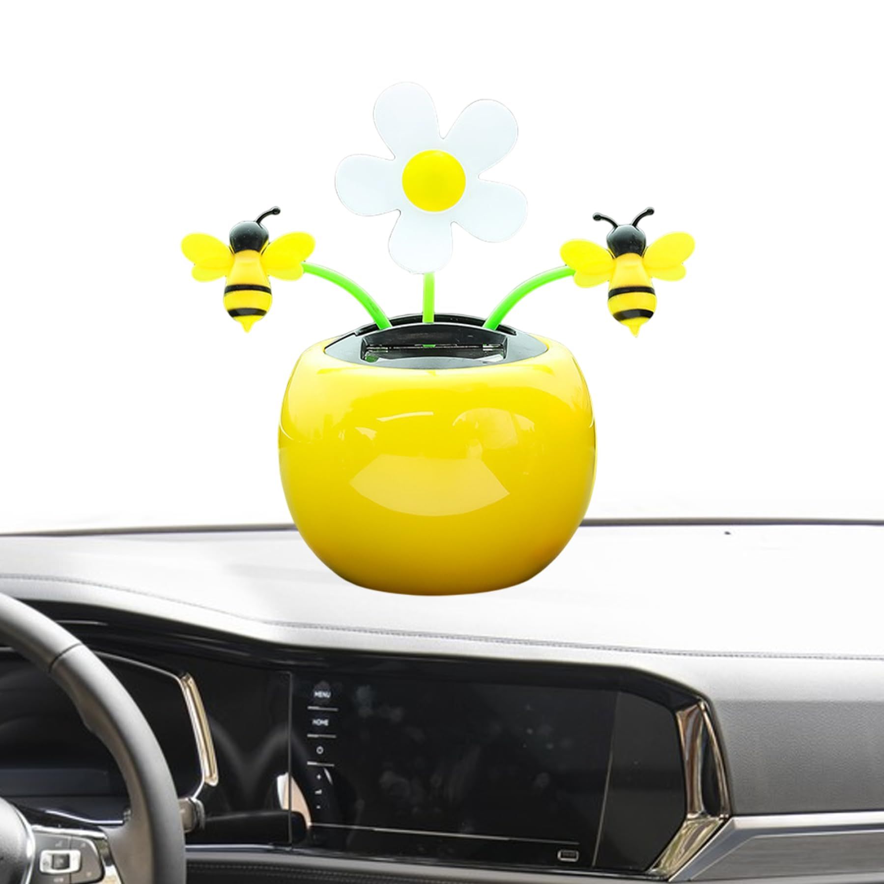 Apple Blossom Solar Dancing Flower Sunflower Toys，Car Swinging Dancing Toy Car view 4
