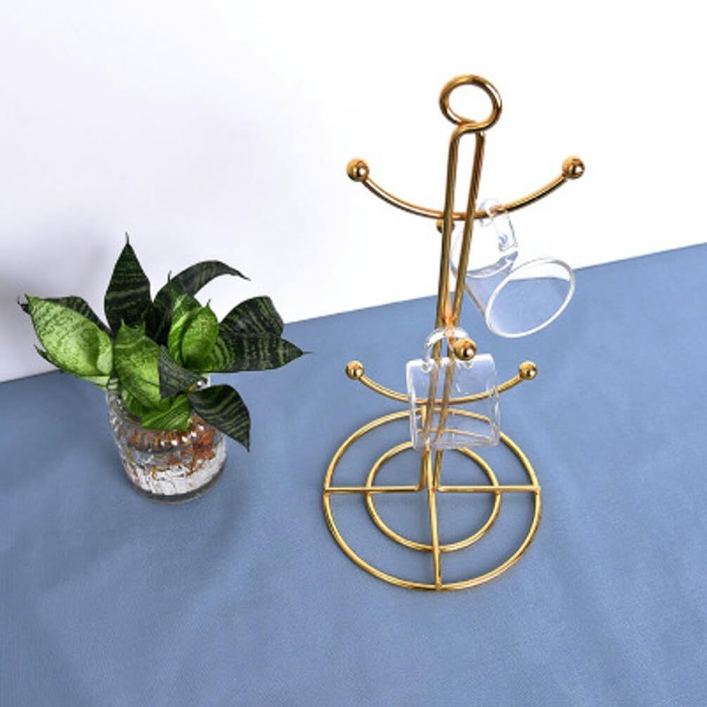 Luxshiny Coffee Mug Holder Metal Cup Stand Modern Coffee Mug Holder Gold Tea view 5