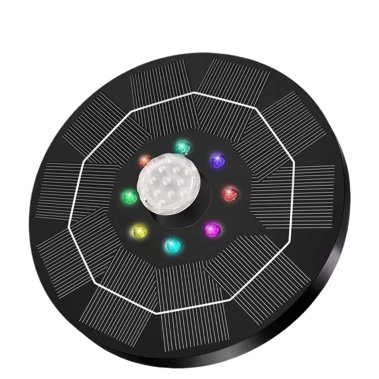 Pool Fountain with Lights Electric Floating Outdoor Waterfall Water Fountain