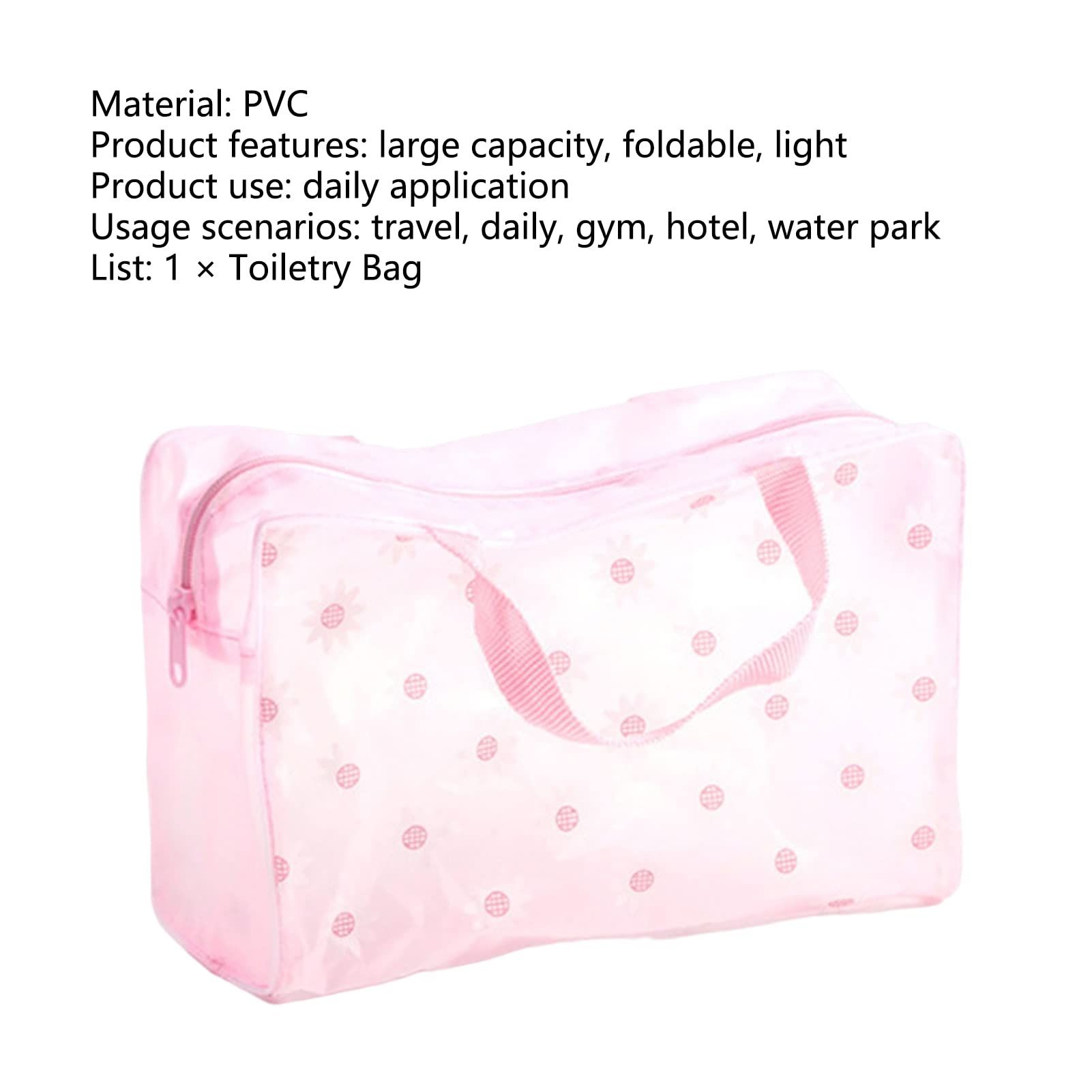 High Capacity Translucent Water-proof Toiletry Makeup Bag for Women view 3