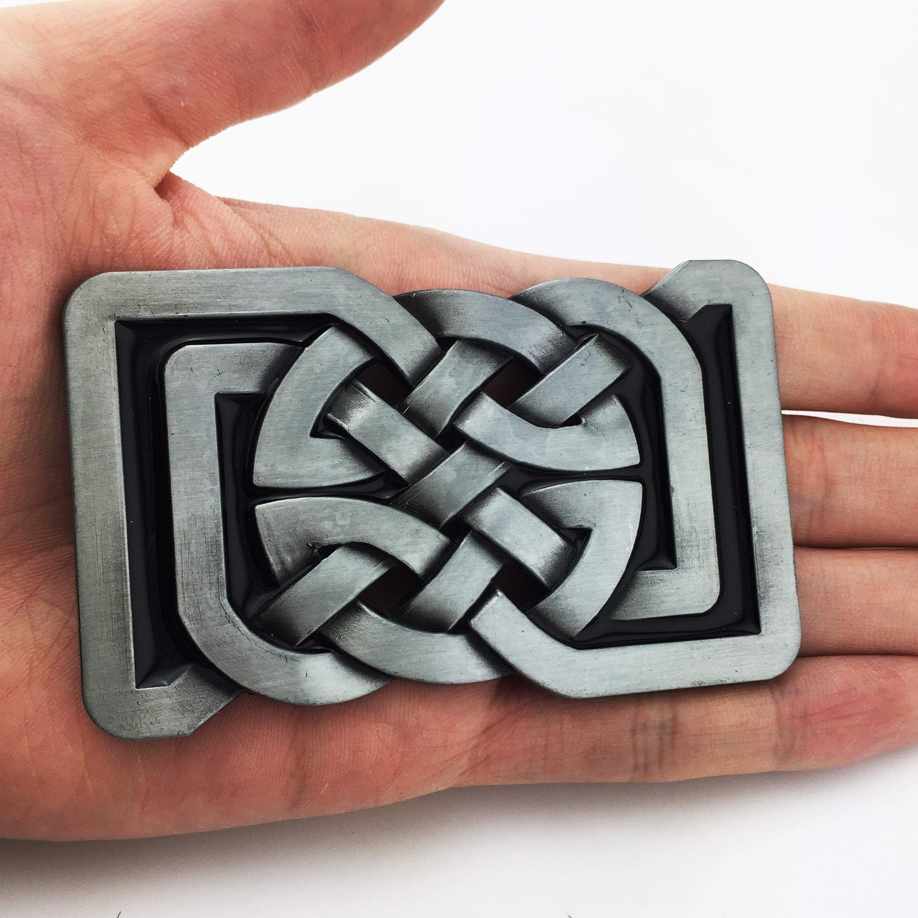 Vintage Fashion Western Cowboy Knot Belt Buckle Rectangle For Men Women view 3
