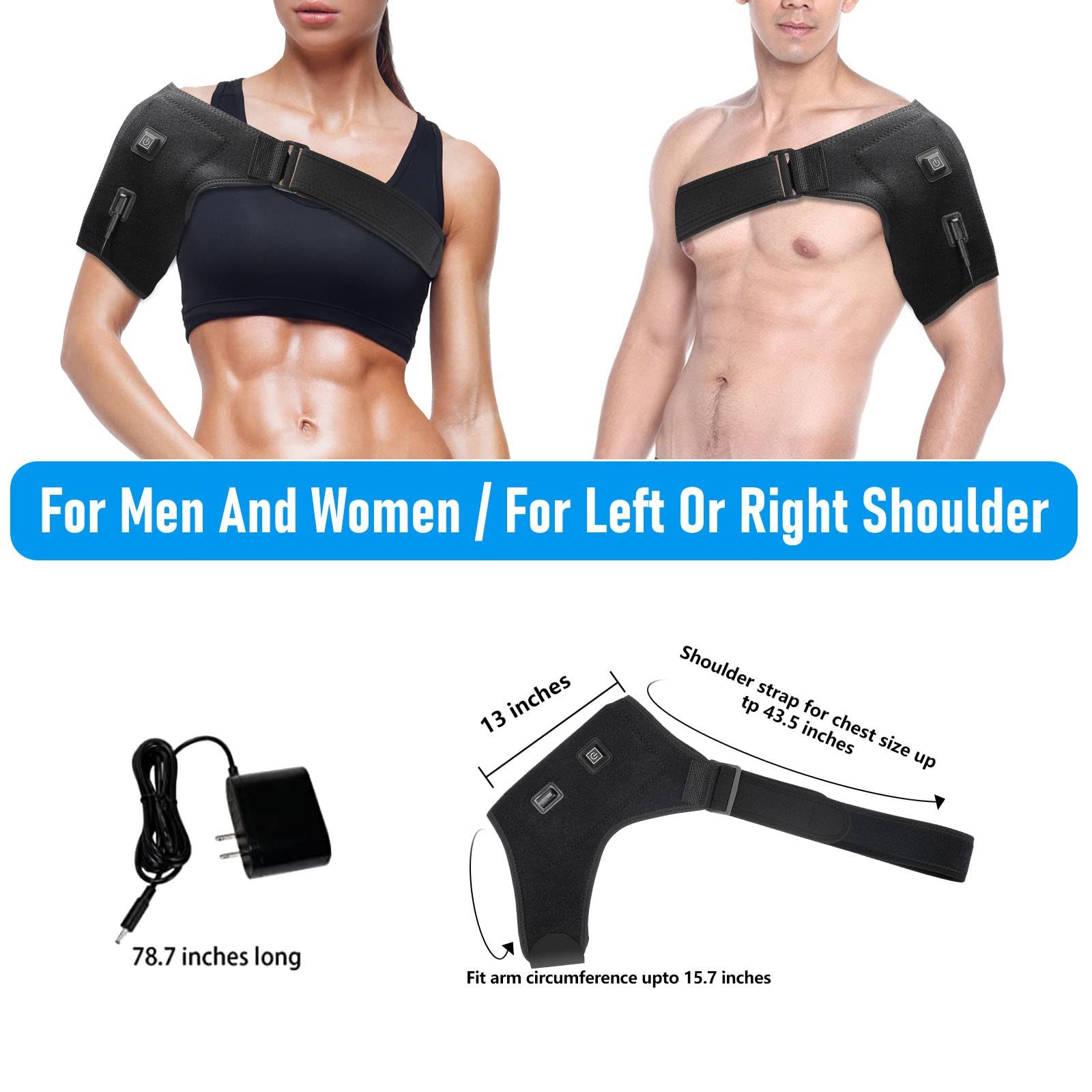 Shoulder-Heating-Pad-Heated-Wrap - 3 Heat Levels Heating Pad for Shoulder Pain view 3