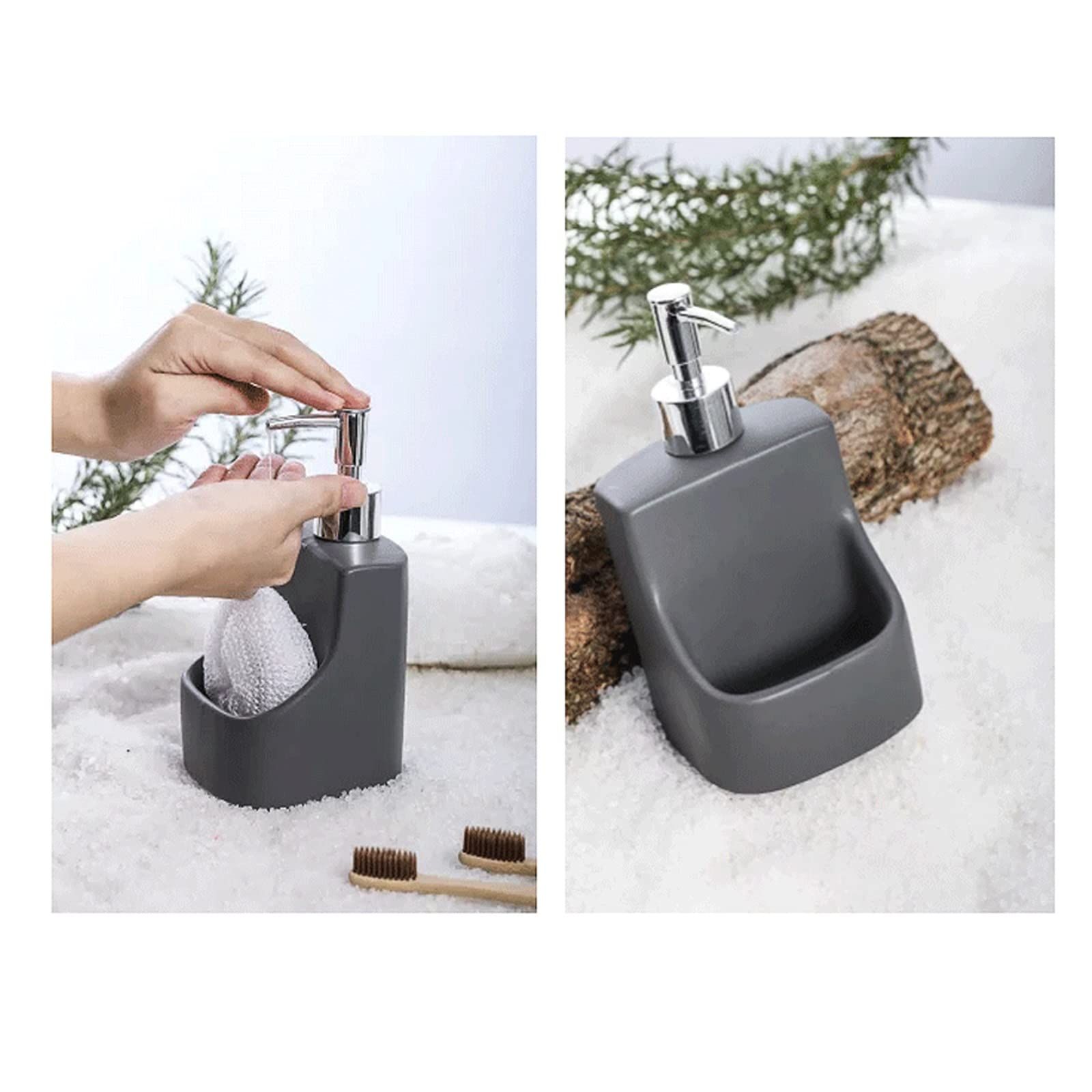 Dispenser Multifunctional Ceramic Lotion Bottle Shampoo Soap Liquid Soap view 3