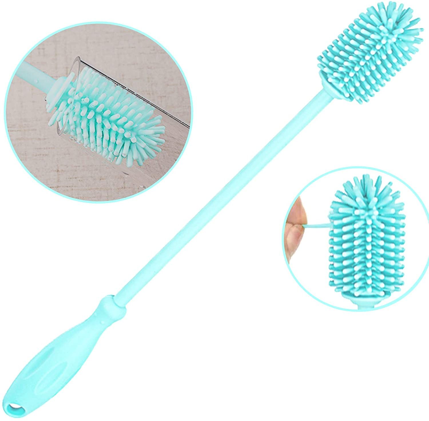 Silicone Bottle Cleaning Brush with Long Handle
