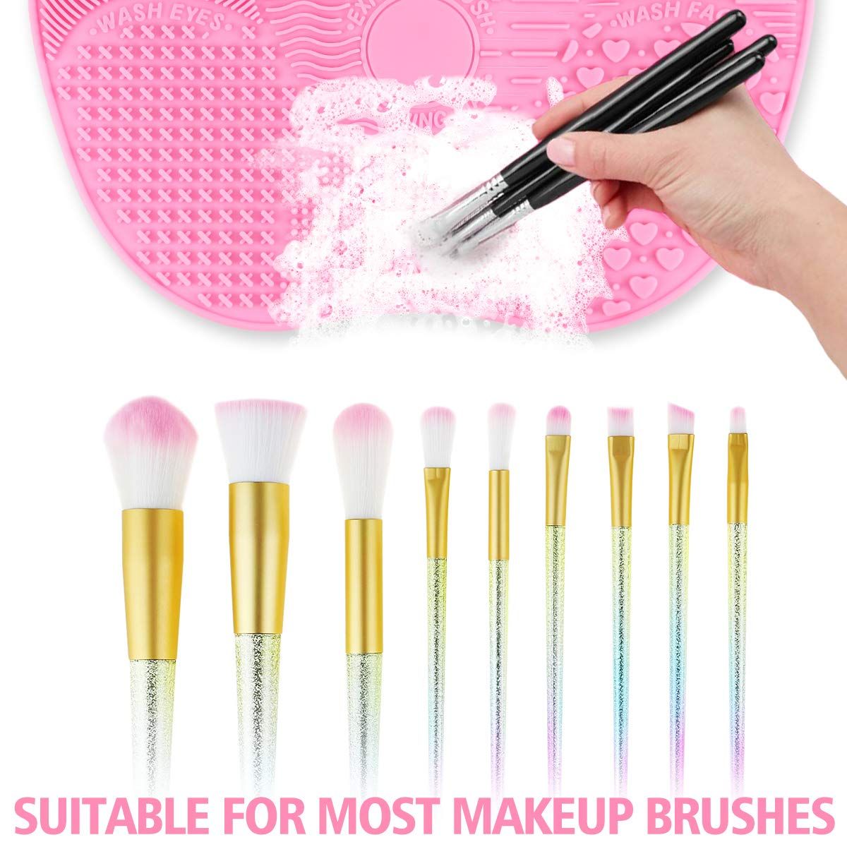 Brush Cleaning Mat Makeup Brush Cleaner Pad Cosmetic Brush Cleaning Mat view 3