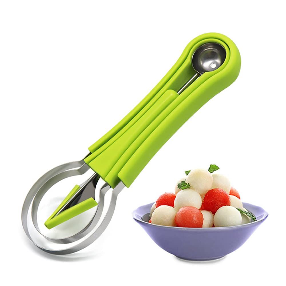 Melon Baller Scoop Set,4 In 1 fruit cutters shapes, watermelon scooper fruit — image 1