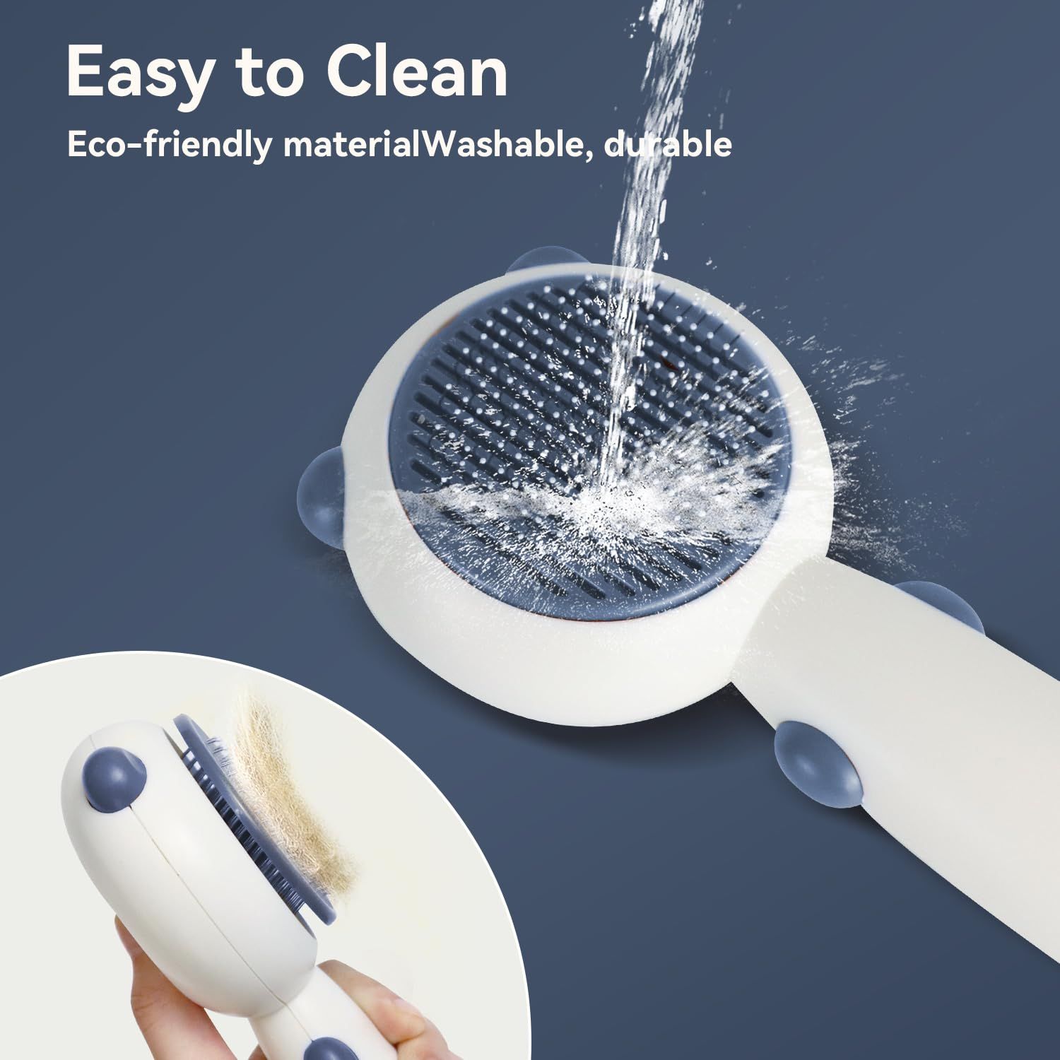 Cat Brush for Shedding, Dog Brush, Pet Grooming Self Cleaning Brush for Cats & view 5