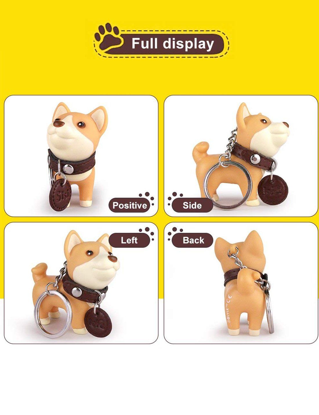 Cute Dog Key Chain, Keyring Keychain for Boys Girls Kids Children Adults view 4