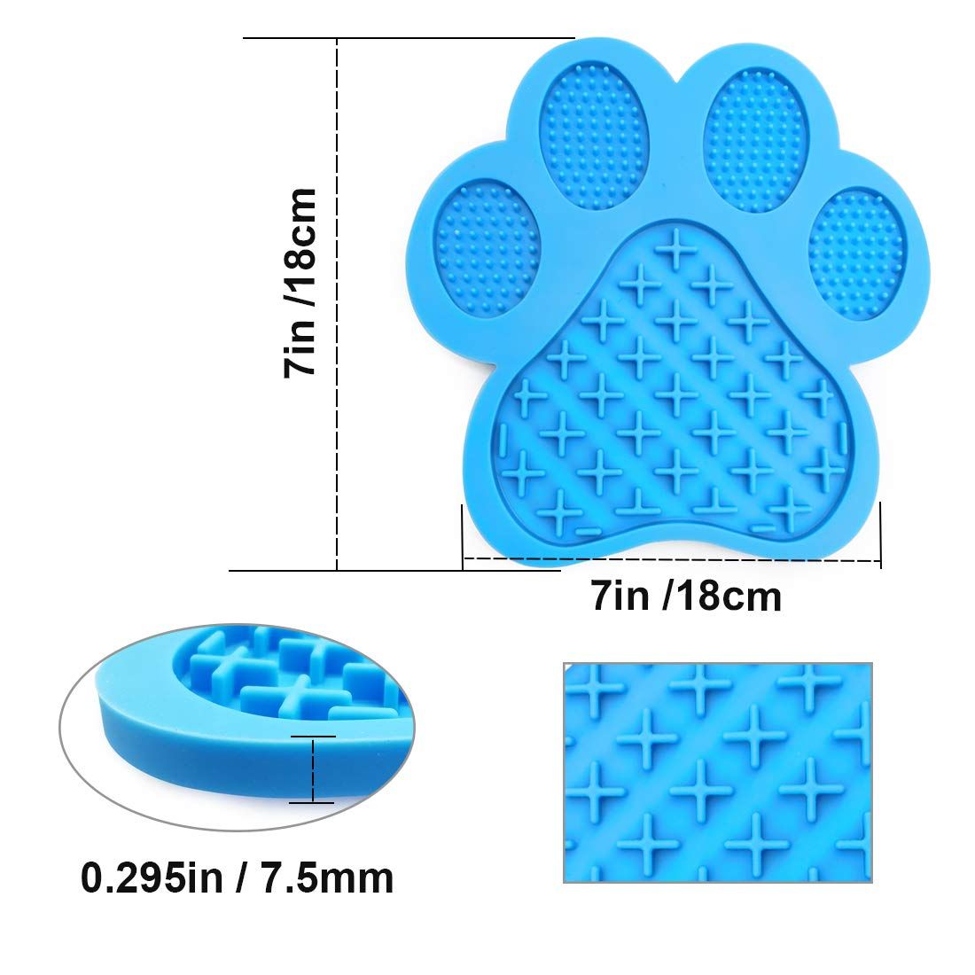 Dog Lick Pad, Dog Feeding Mats Slow Eating Dog Mat with Super Suction for Dog view 2