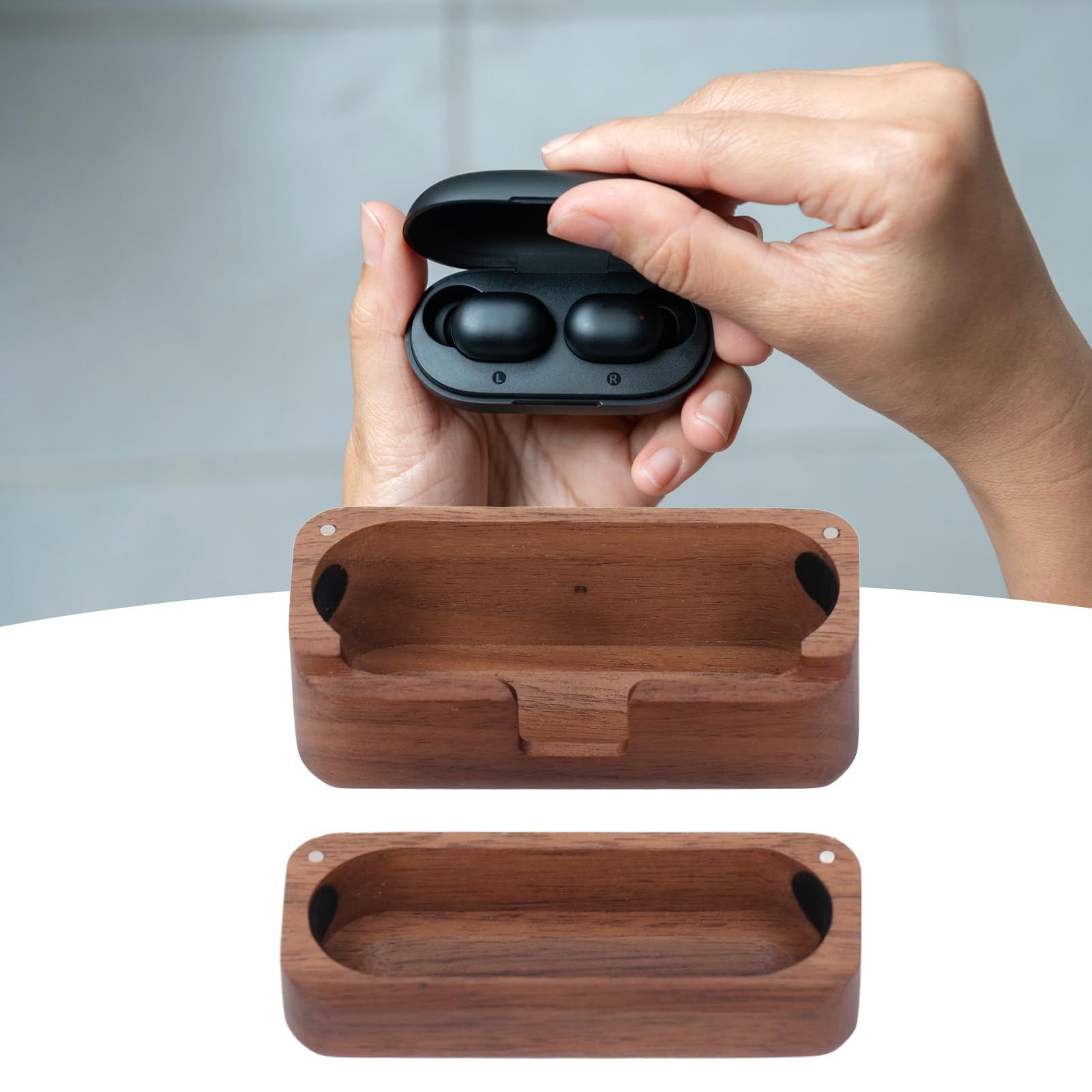 Wooden Real Wood Case for Charging Case view 2