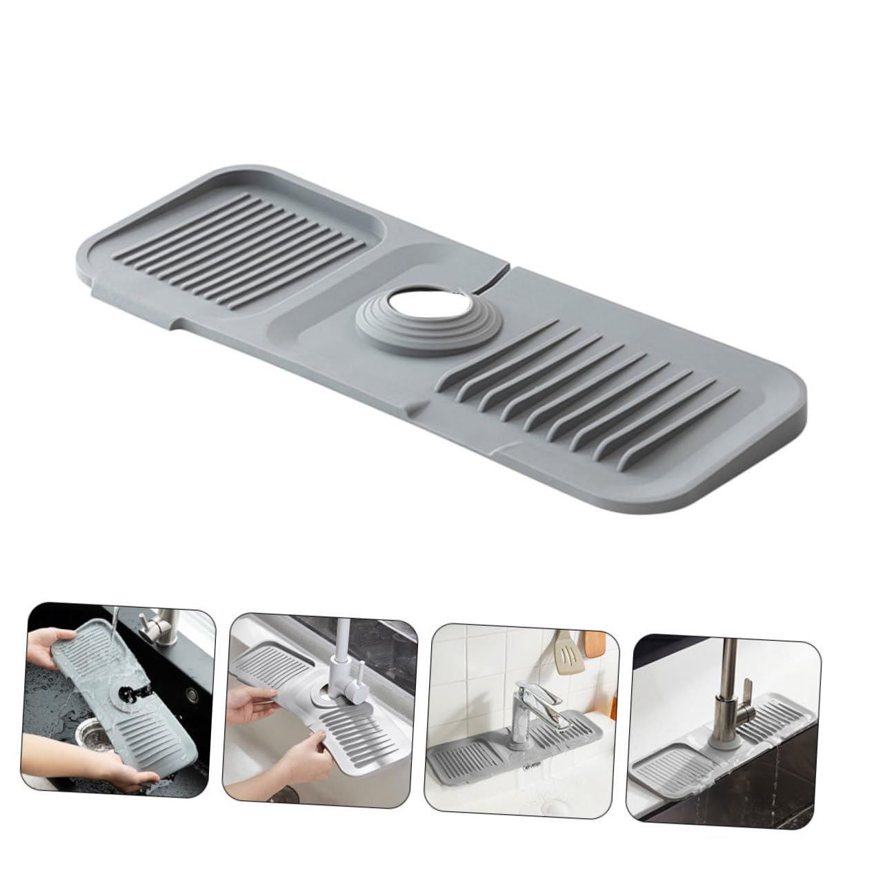 Kitchen faucet pad, sink drainage pad, kitchen splash proof pad, sink sponge view 3