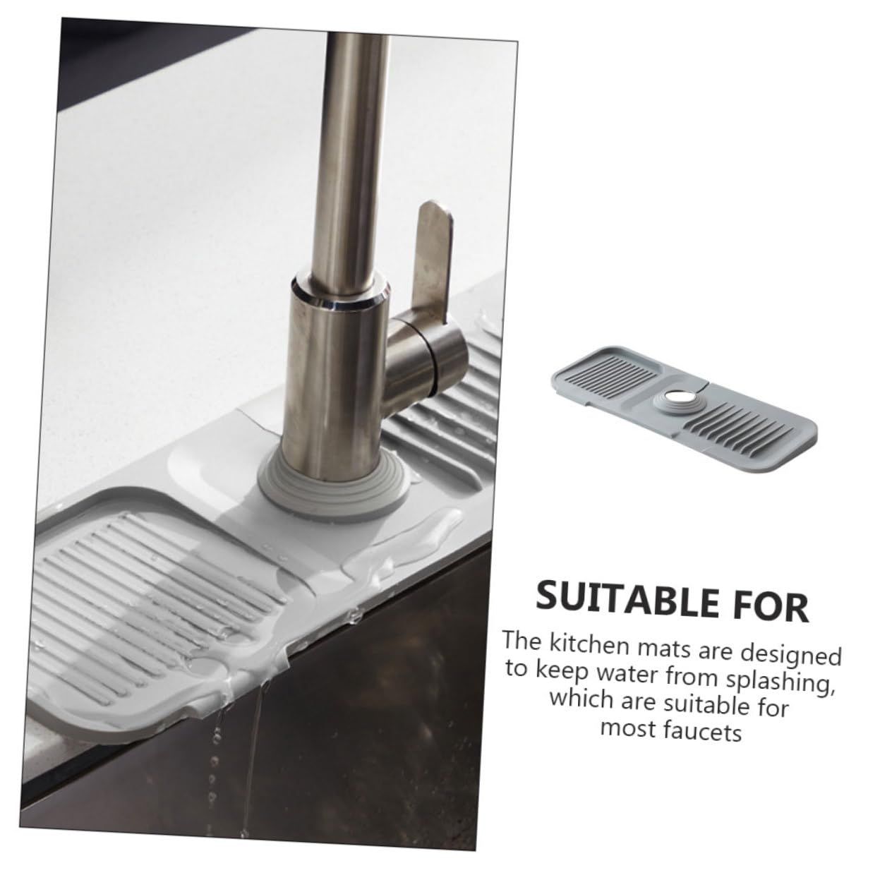Kitchen faucet pad, sink drainage pad, kitchen splash proof pad, sink sponge view 5