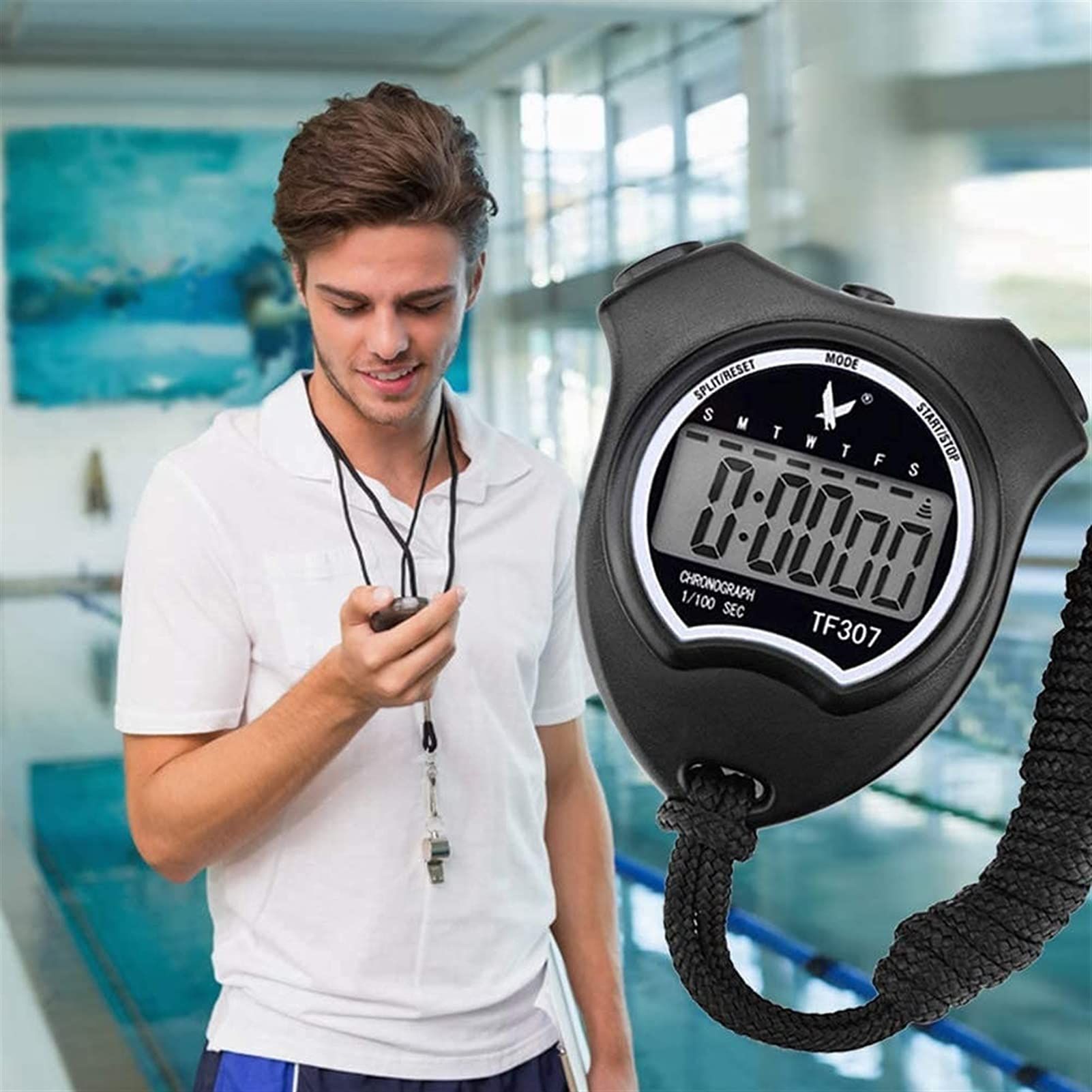 Electronic Stopwatch Sports Timer Electronic Stop Watch Student Competition view 3