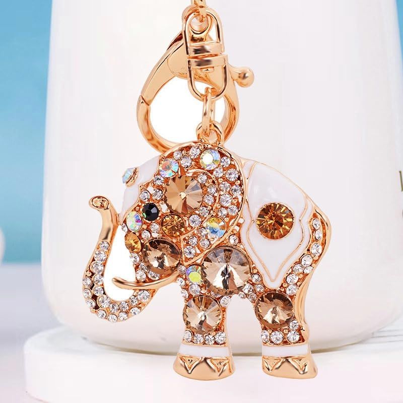 (Champagne Gold)Crystal Keychain Lovely Handbag Decoration Car Key Decoration view 3