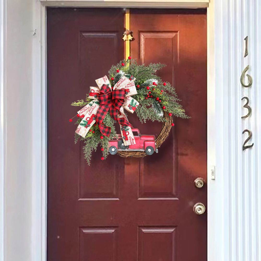 Christmas Wreaths Decorations，Christmas Wreaths for Front Door， Christmas view 3