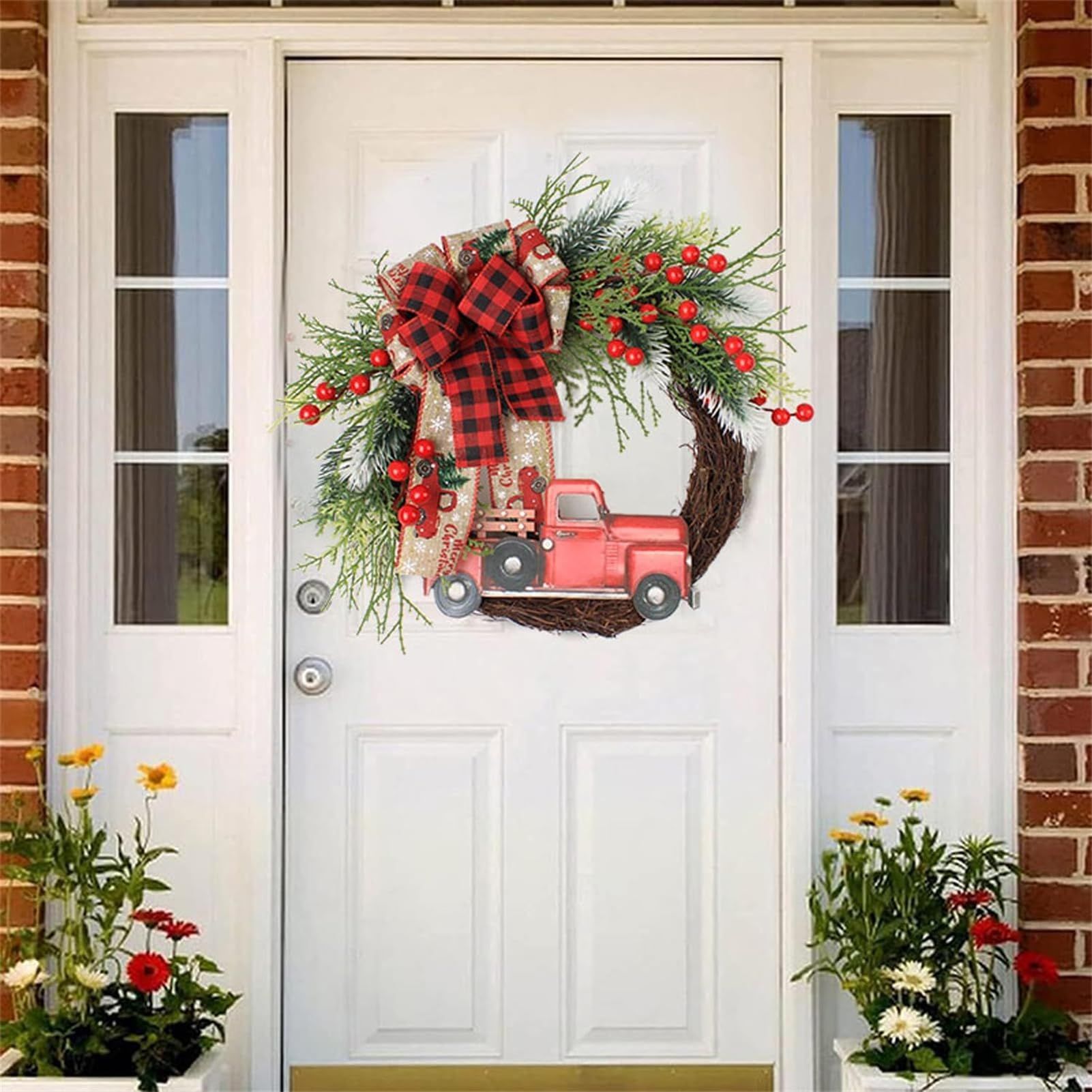 Christmas Wreaths Decorations，Christmas Wreaths for Front Door， Christmas view 5