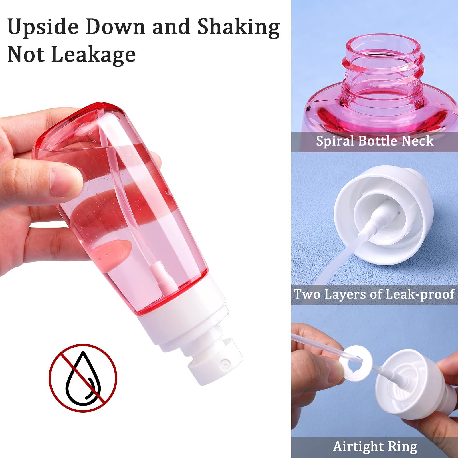 3pcs 30ml empty cosmetics refillable travel container plastic hair spray view 3