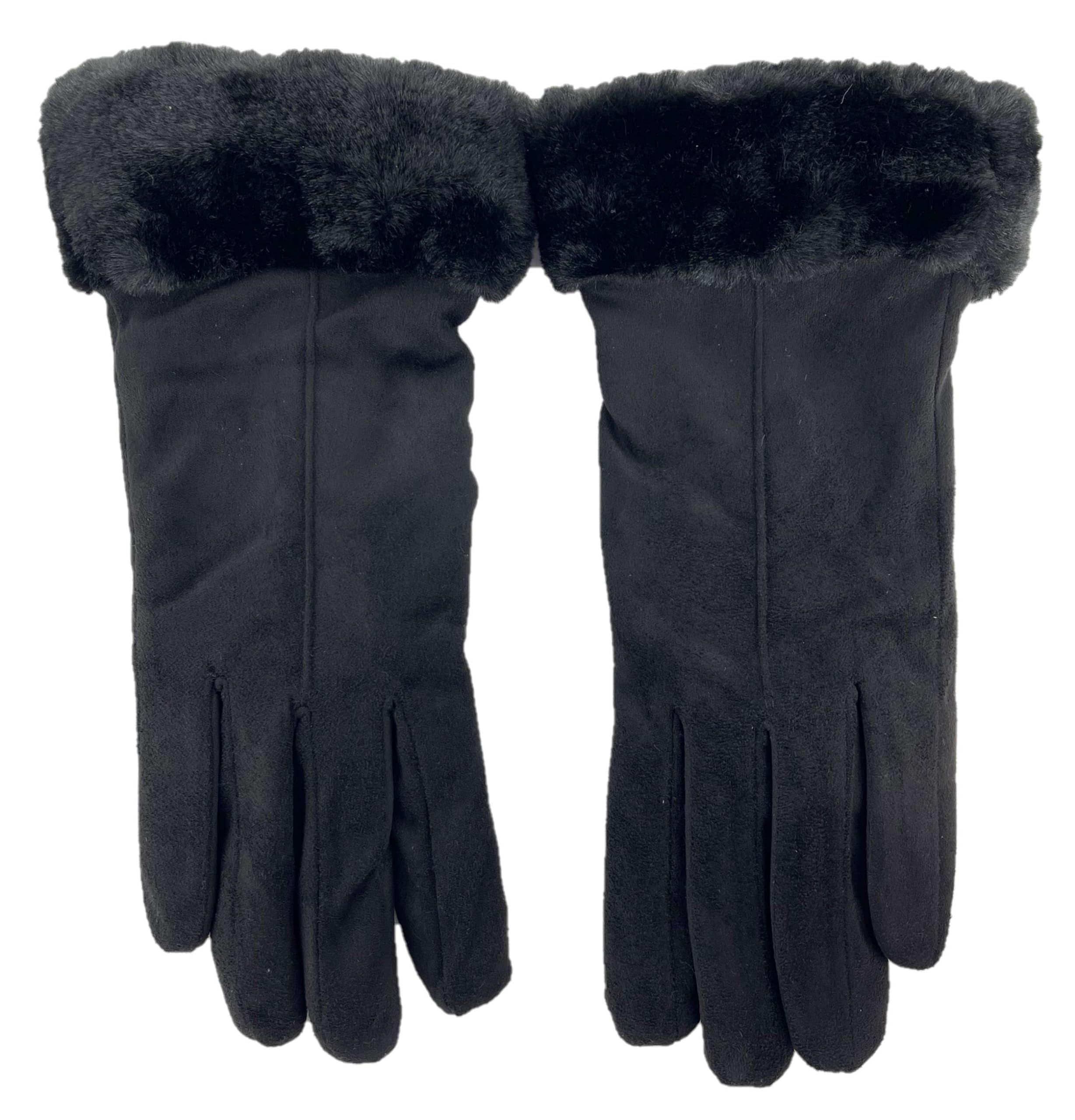 Ladies' winter outdoor velvet thick cashmere gloves view 3