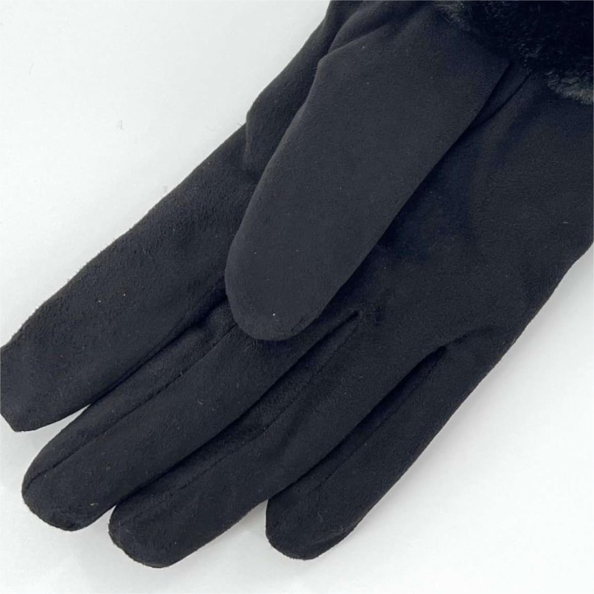Ladies' winter outdoor velvet thick cashmere gloves view 4