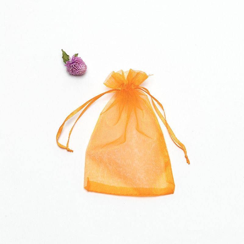 50pcs Yarn bag, organza candy bouquet bag, plain color gift bag, drawstring view 5