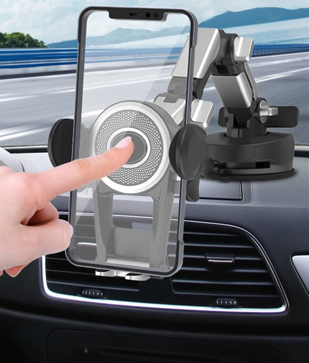Heavy Duty Cell Phone Holder for Truck Dashboard Windshield view 3
