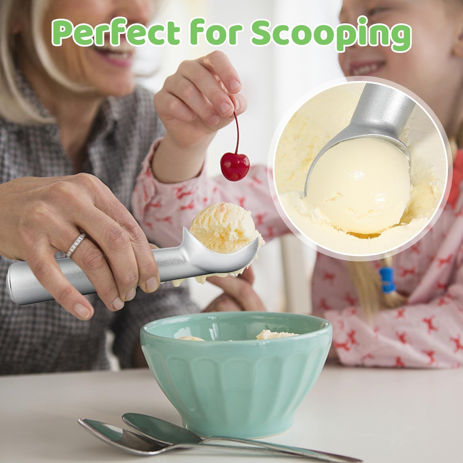 One Piece Aluminum Scooper Spoon view 2