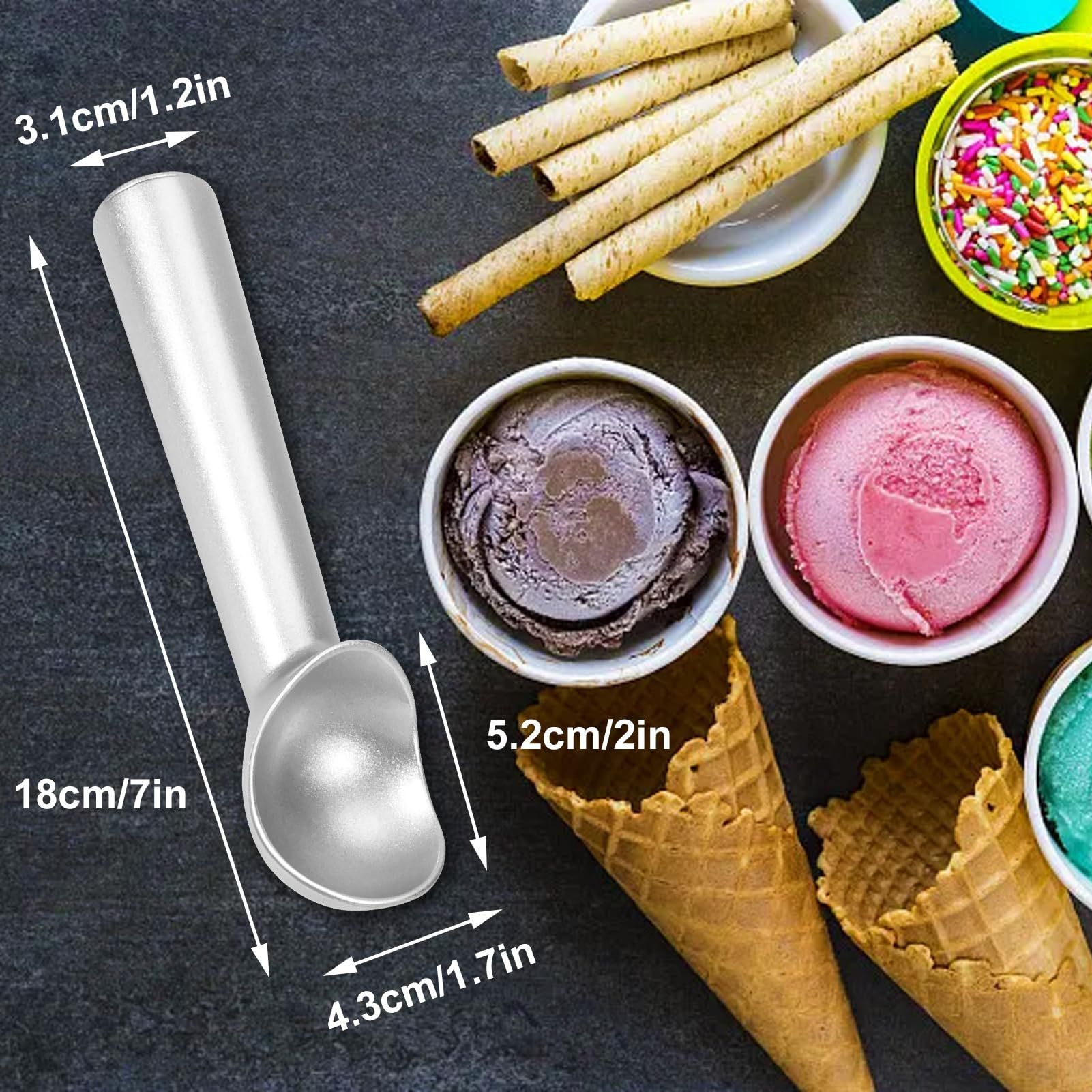 One Piece Aluminum Scooper Spoon view 5