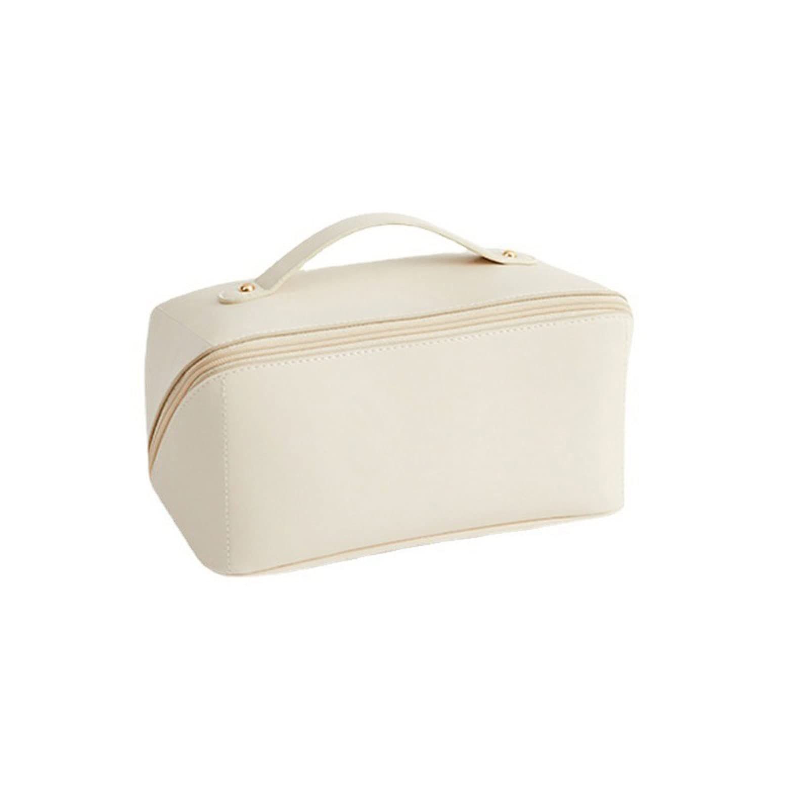 Cosmetic Bags, Large Leather Travel Cosmetic Bag for Women Cosmetic Organizer — image 1