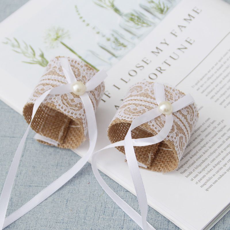 2pcs Set Lace Napkin Ring Buckle Wedding Table Chair Buckle Napkin Ring for view 5