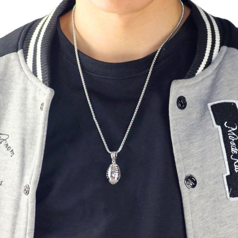 2pcs Basketball football pendant necklace view 2