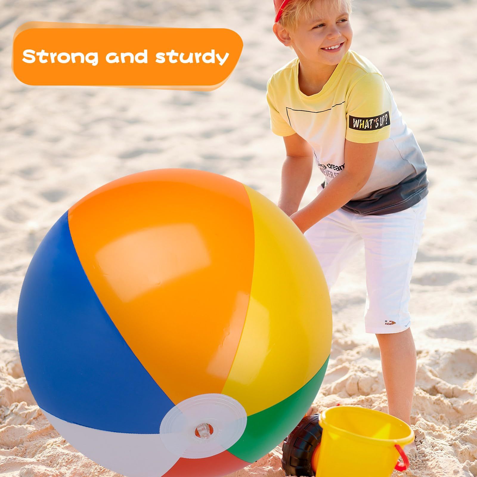Large Beach Ball Pool Balls for Swimming Pools Giant Inflatable Balls for Kids view 3