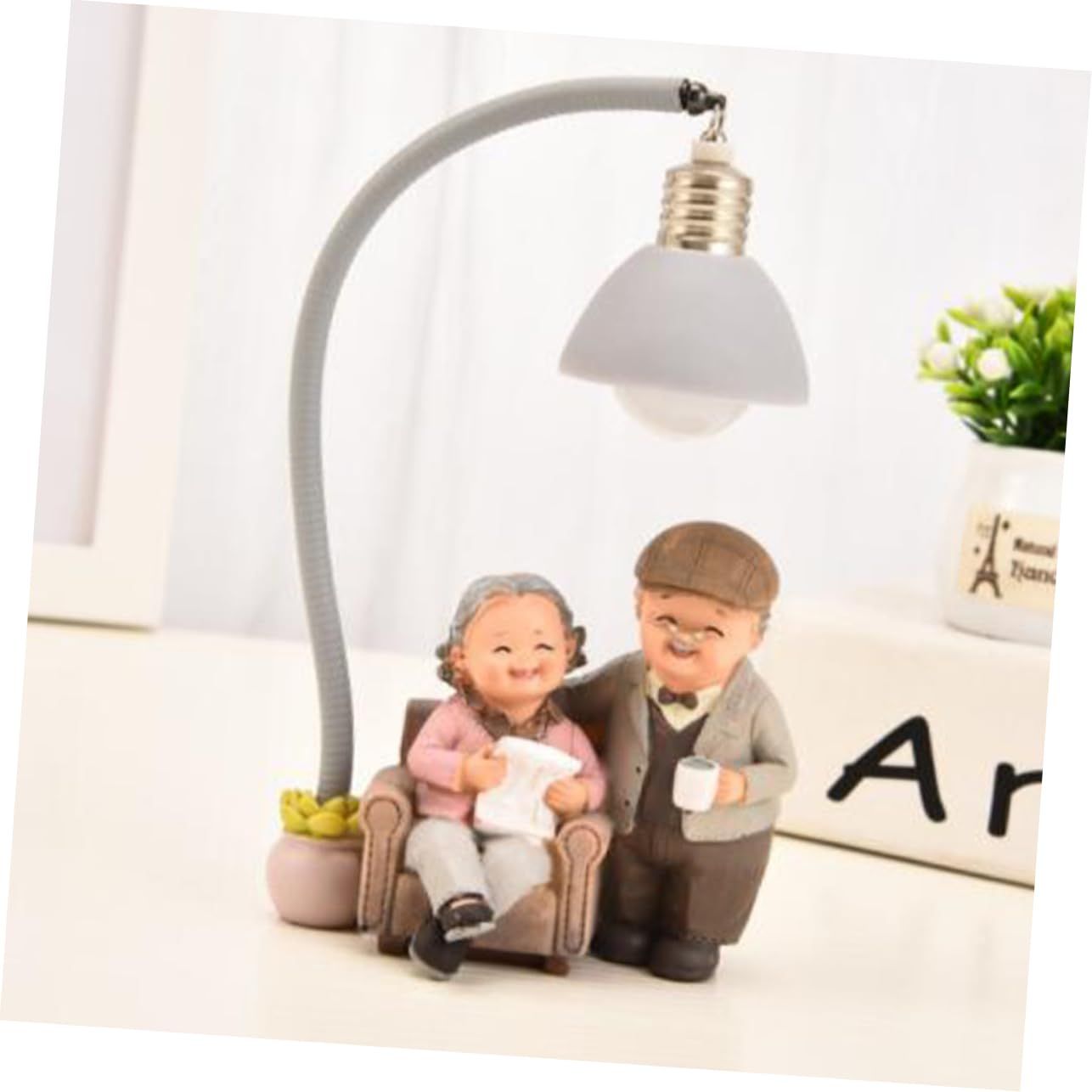 Couple Statue Love Elderly Statue Resin Couple Statue Wedding Anniversary view 2