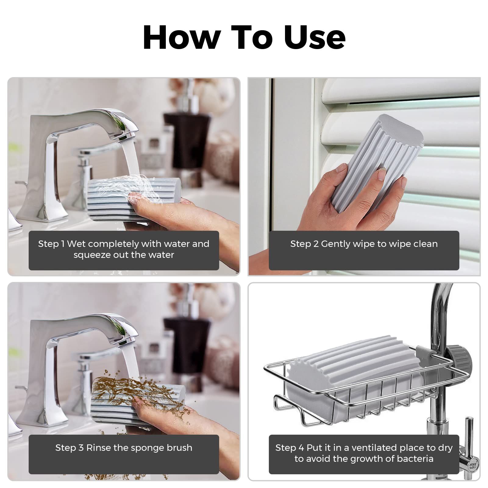 4-Pack Damp Clean Duster Sponge view 4