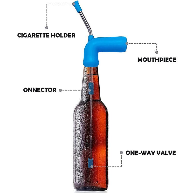 Beer Snorkel Funnel Dispenser Beer Chugger Stainless Steel Straight Tube view 4