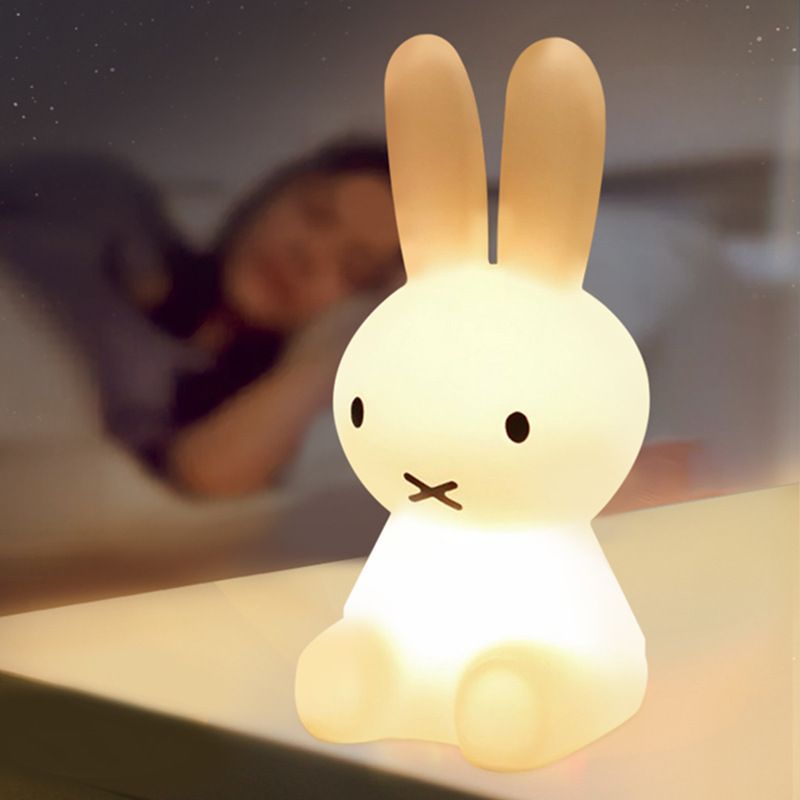 Cute 3D Night Light Anime Cartoon Bunny Eye Protection Rechargeable Desk Lamp view 4