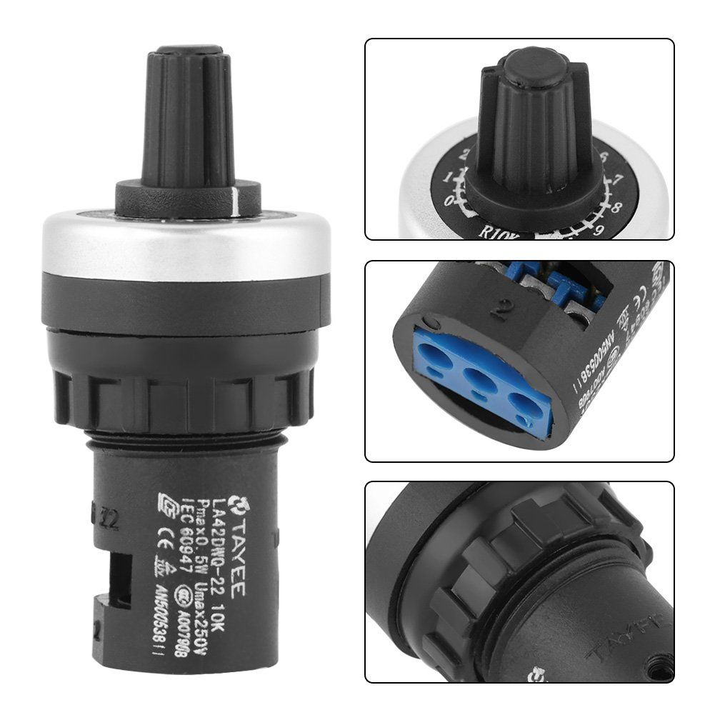 Panel Mount 10K Potentiometer for Variable Speed Drive Invert Resistance view 5